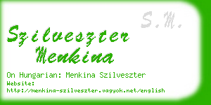 szilveszter menkina business card